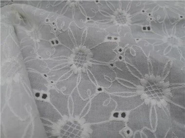 100% bomull broderi spets tyg